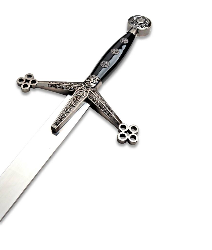 Schwert Claymore mit schwarzer Scheide - Griff