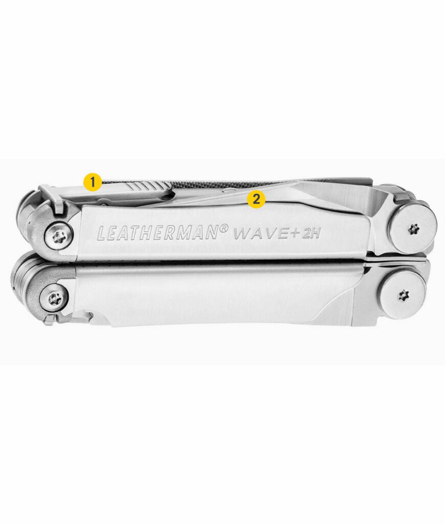Leatherman WAVE PLUS 2hand in silber geschlossen