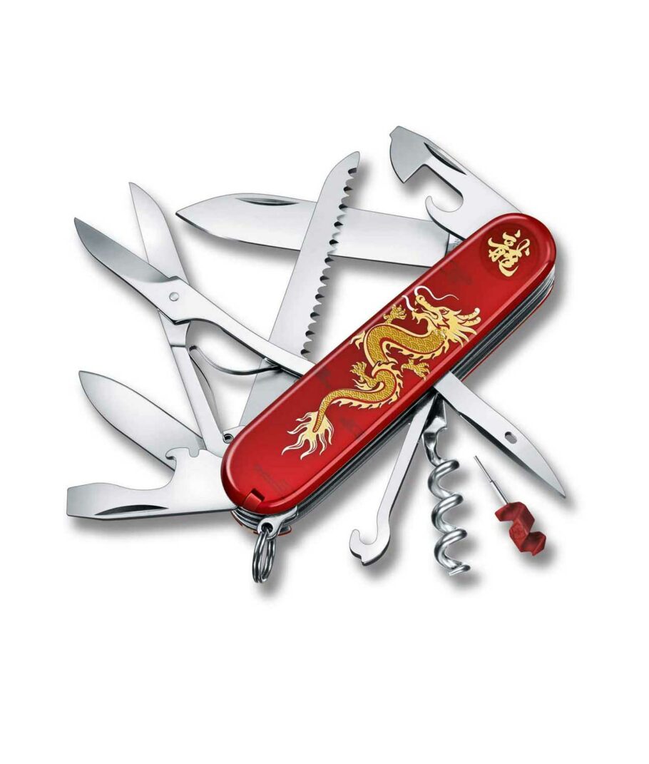 Victorinox Huntsman Year of the Dragon 2024 Vorderseite Schräg geöffnet